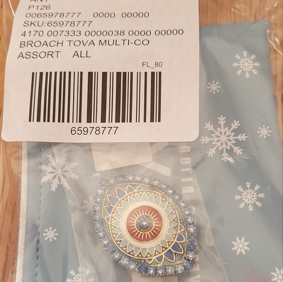 Anthropologie Tova Spirit Eye Crystal Brooch - blue - Picture 6 of 7